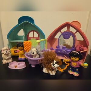 Little People Sonya Lee And Her Pet Salon Touch And Feel Dogs & Extras